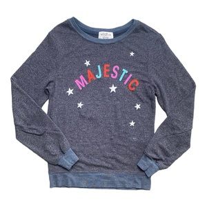Wildfox Kids Majestic Baggy Beach Jumper in Oxford Blue NWT